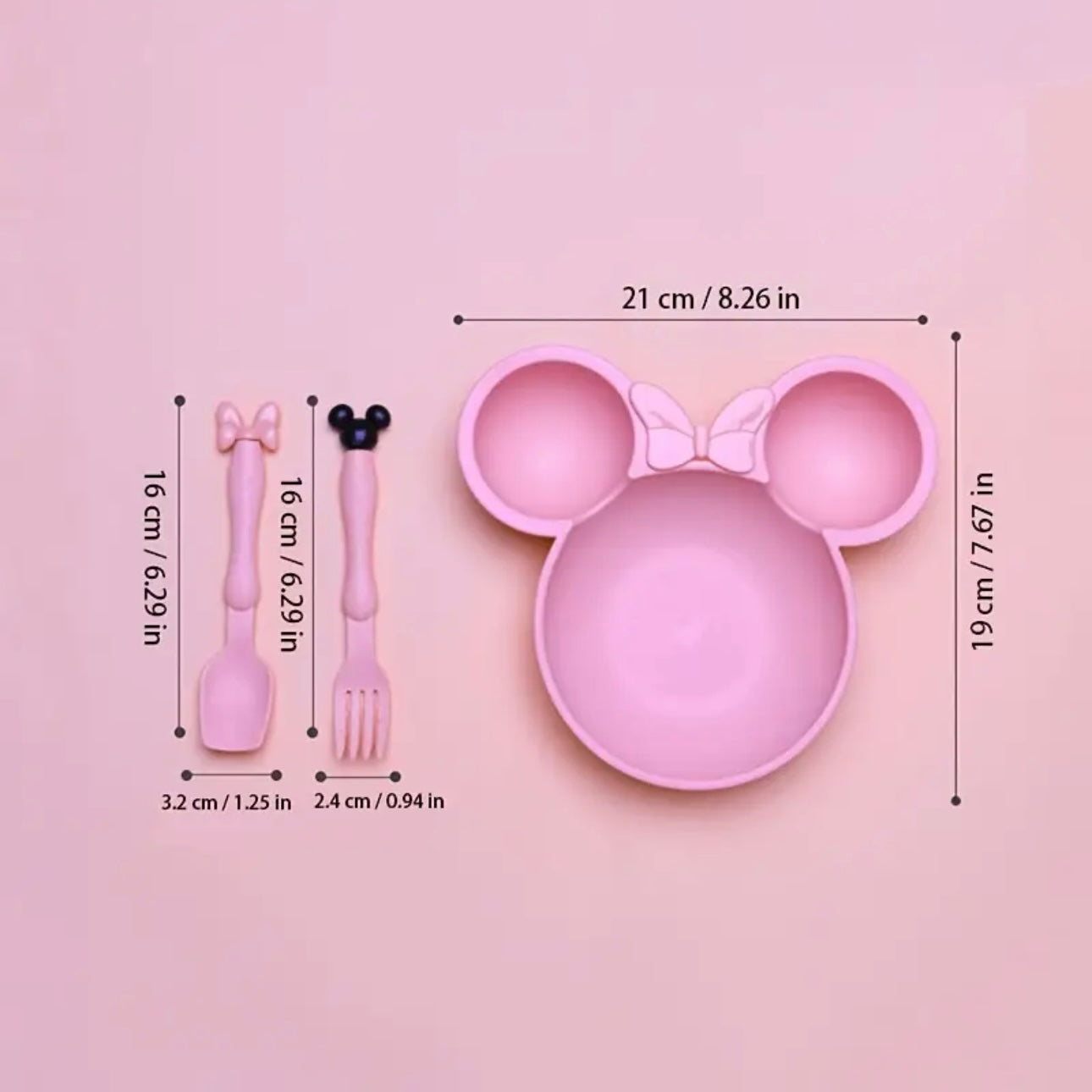 3 Piece Minnie Dinner Place Set