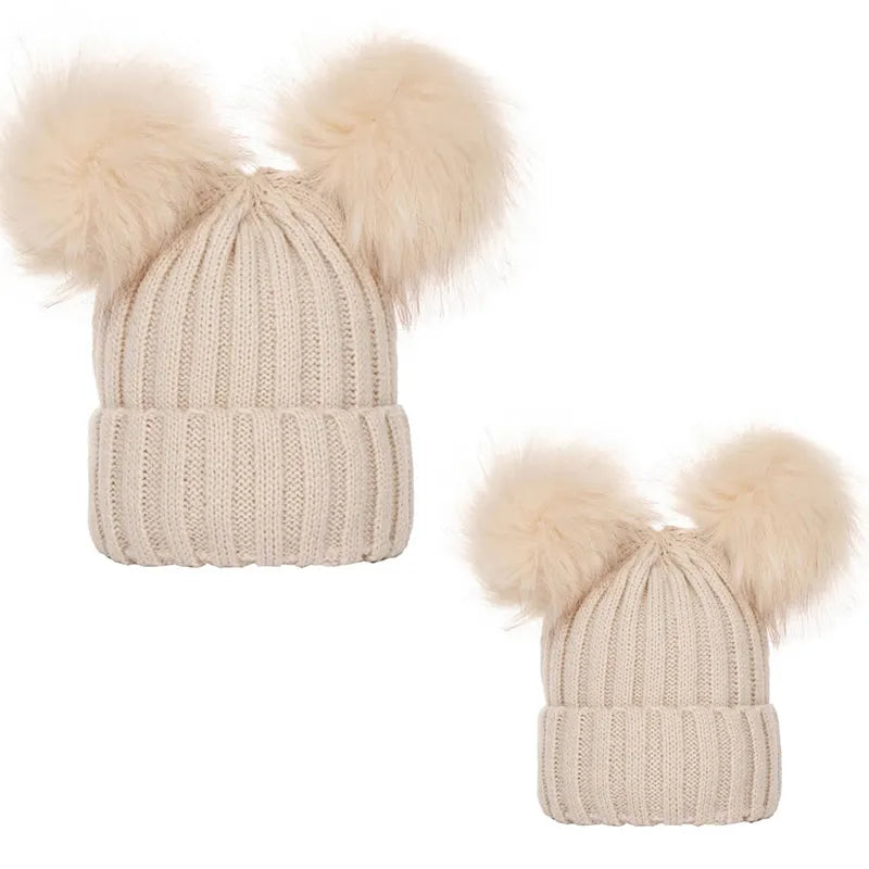 Mommy & Me Pom Pom Hat