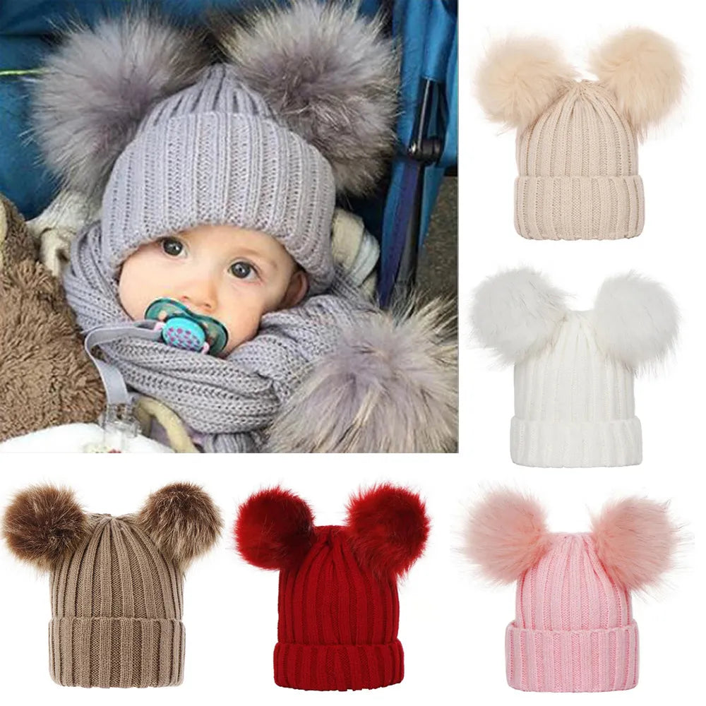 Mommy & Me Pom Pom Hat