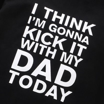 Kick It With Dad Hooded Zip Sweater
