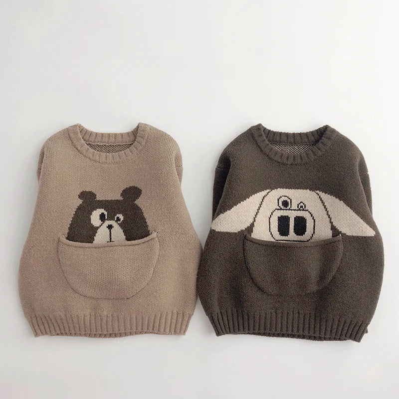 Animal Pocket Sweater