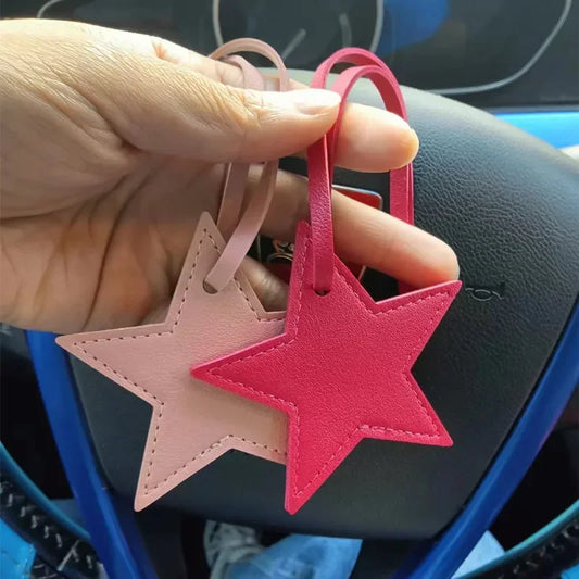 Leather Star Keychain