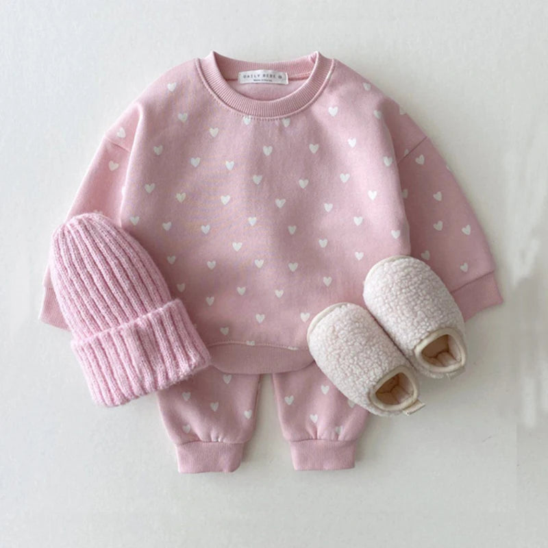 Mini Hearts 2-Piece Sweatsuit