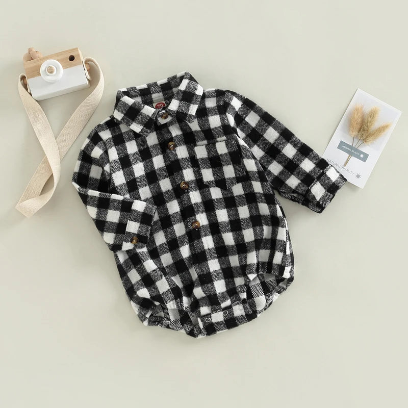 Plaid Collar Bodysuit