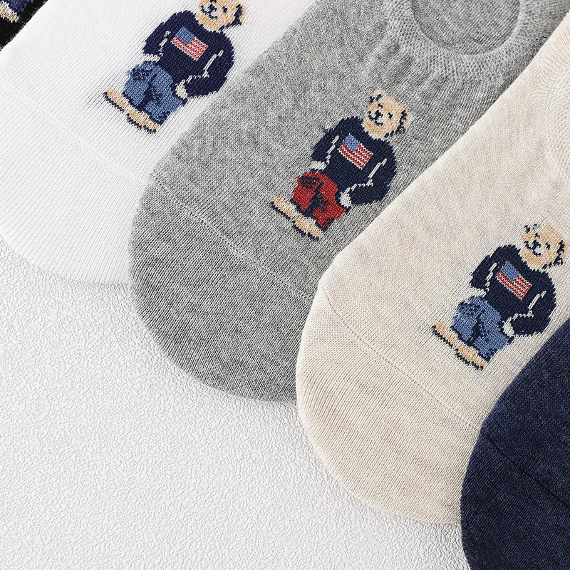 5 Pairs of Bear Ankle Socks