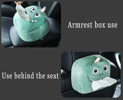 Plush Car Seat Tissue Holder