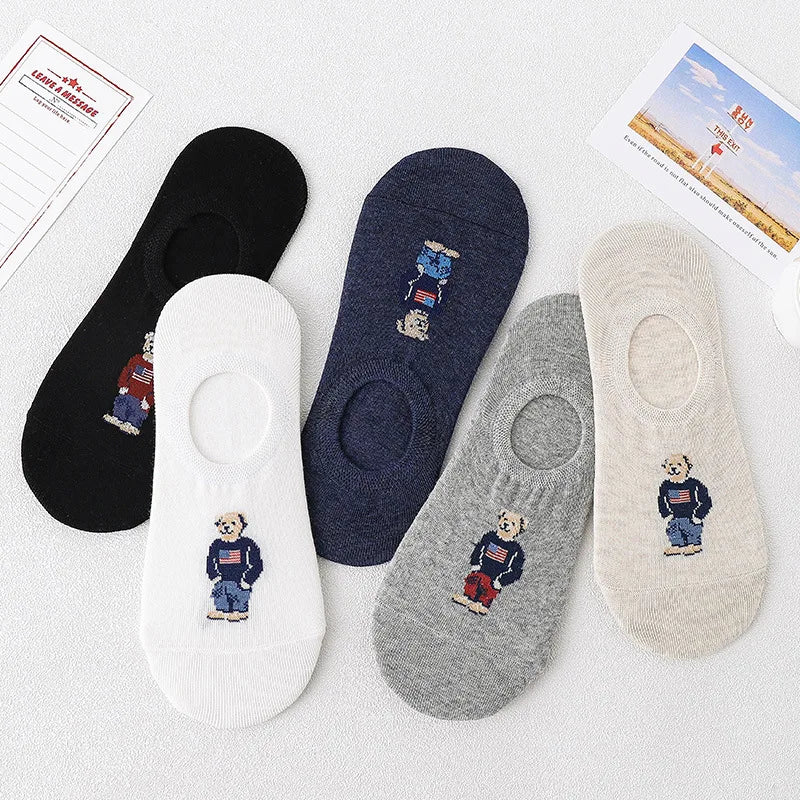 5 Pairs of Bear Ankle Socks