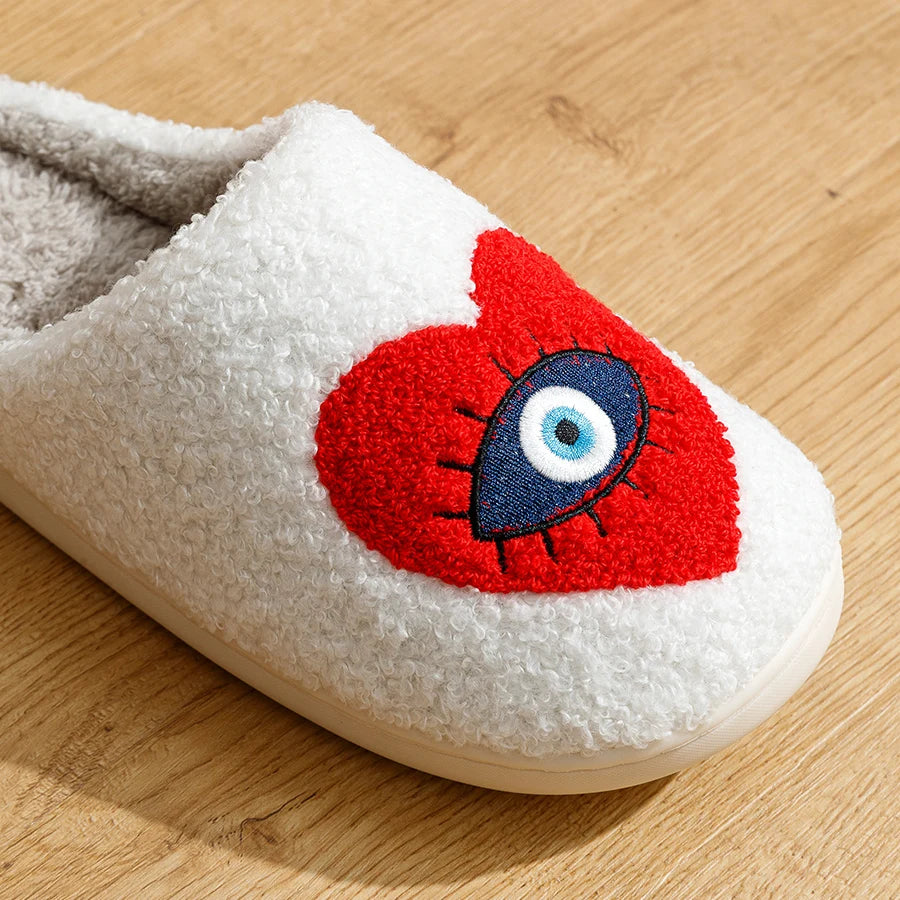 Heart Evil Eye Slippers