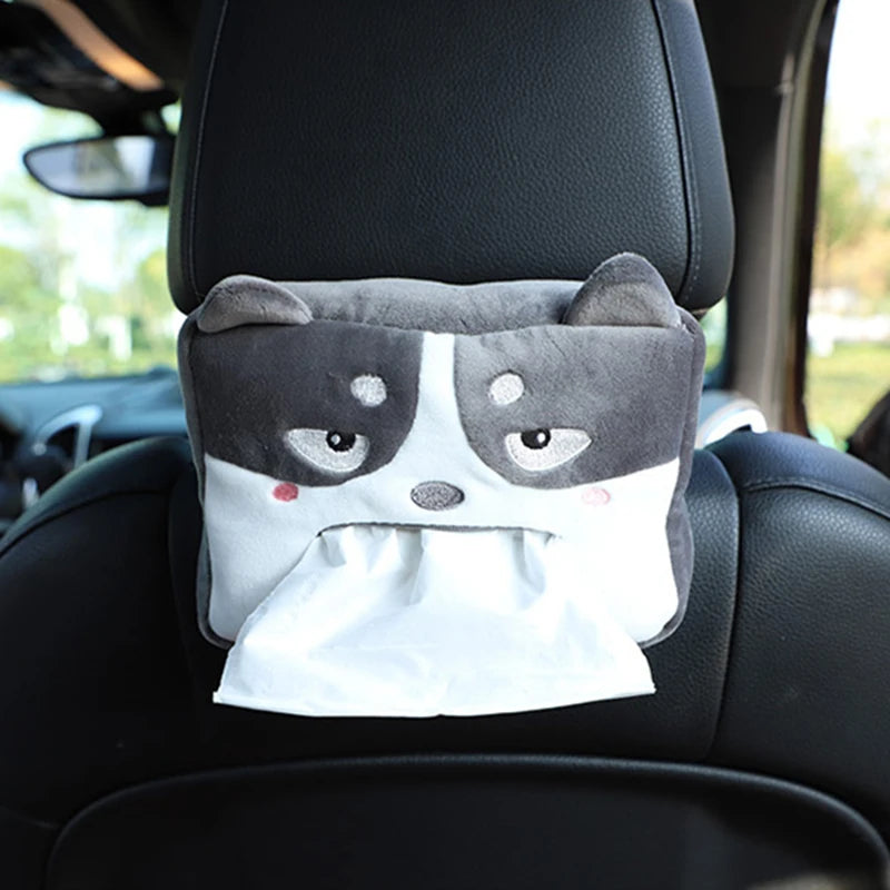 Plush Car Seat Tissue Holder