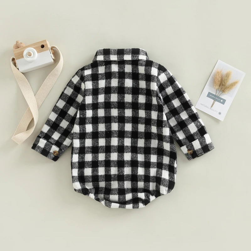 Plaid Collar Bodysuit