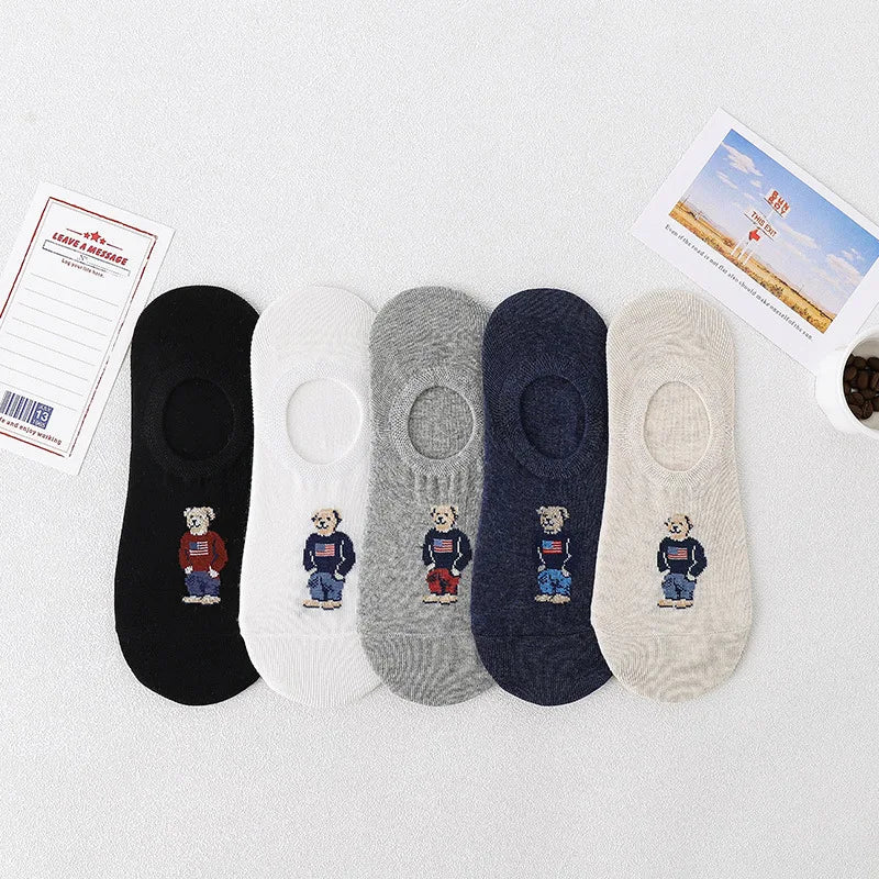 5 Pairs of Bear Ankle Socks