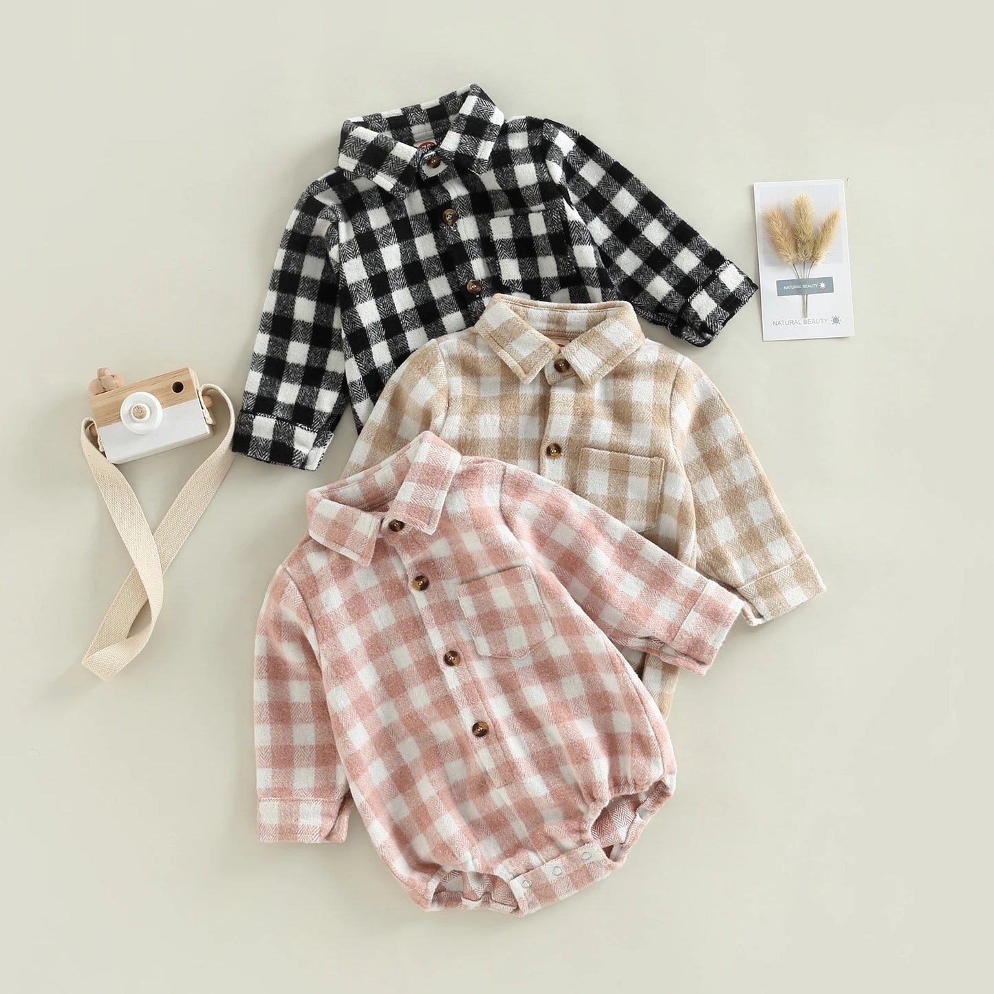 Plaid Collar Bodysuit