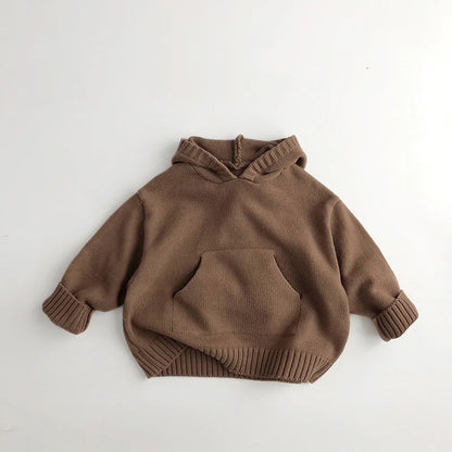 Hoodie Knit Pullover with Pocket