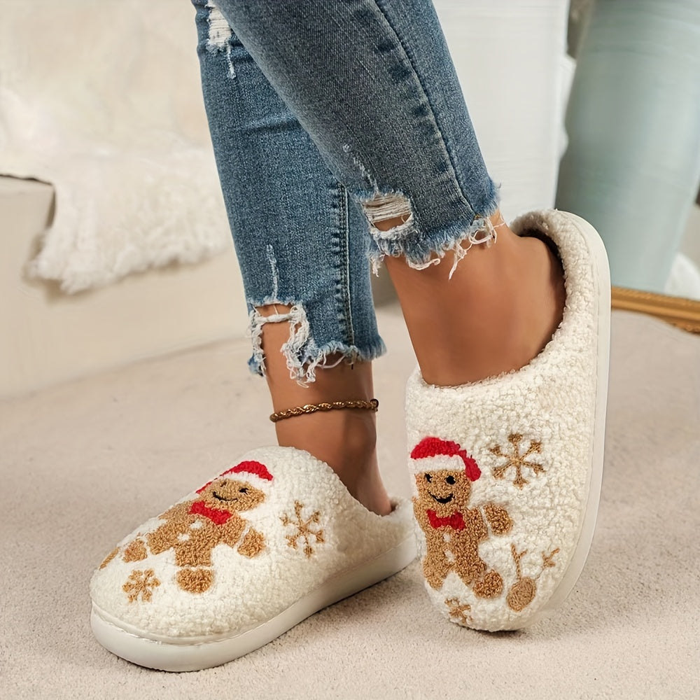 Gingerbread Plush Slippers