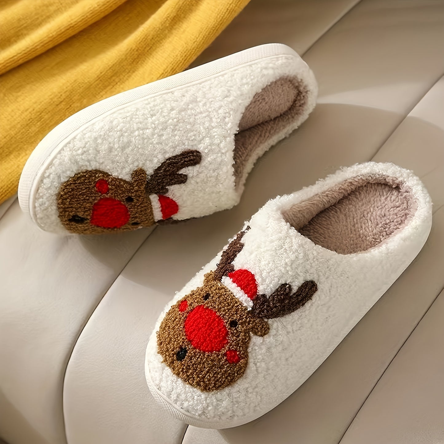 Oh Deer Plush Slippers