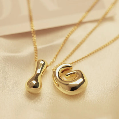 Chunky Bubble Letter Necklace