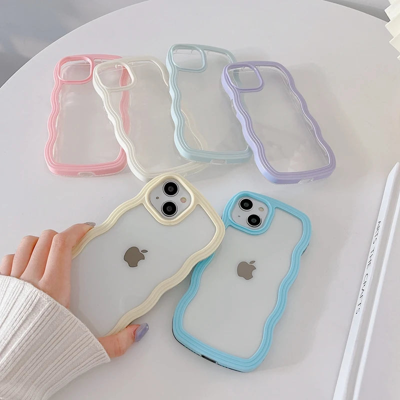 Soft Wavy Transparent Phone Case