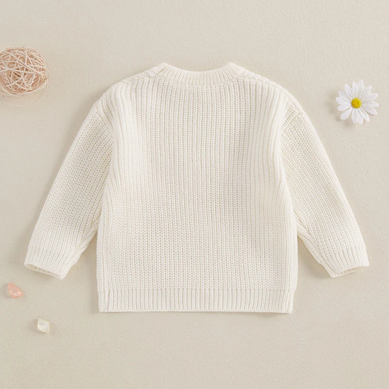 Bow Embroidery Sweater