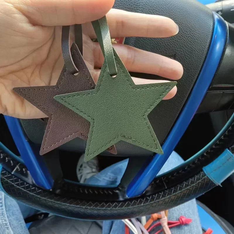 Leather Star Keychain