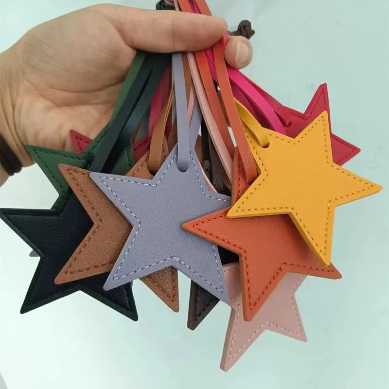 Leather Star Keychain