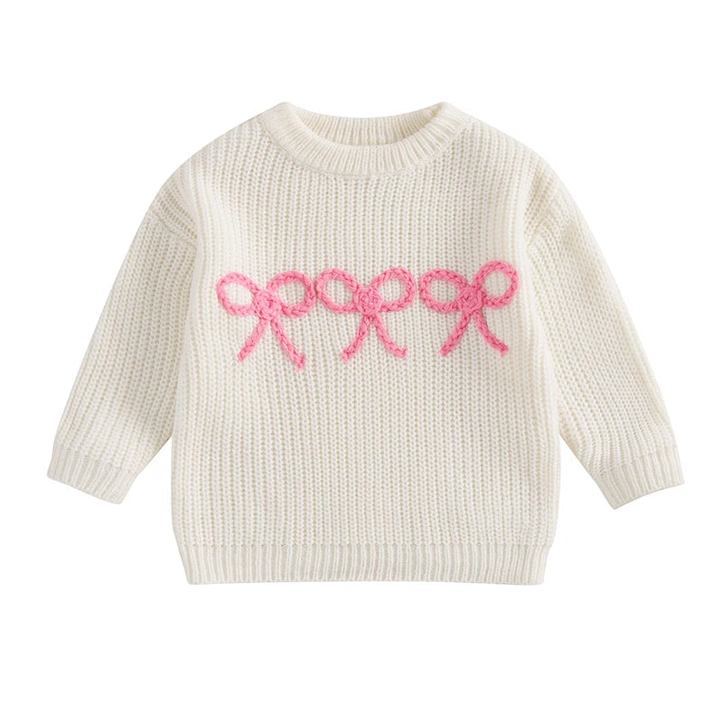 Bow Embroidery Sweater