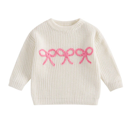 Bow Embroidery Sweater