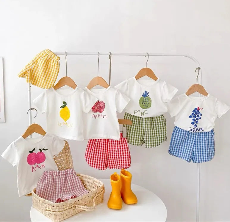 2-Piece Fruit T-Shirt & Short Set