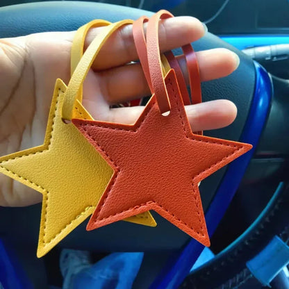 Leather Star Keychain