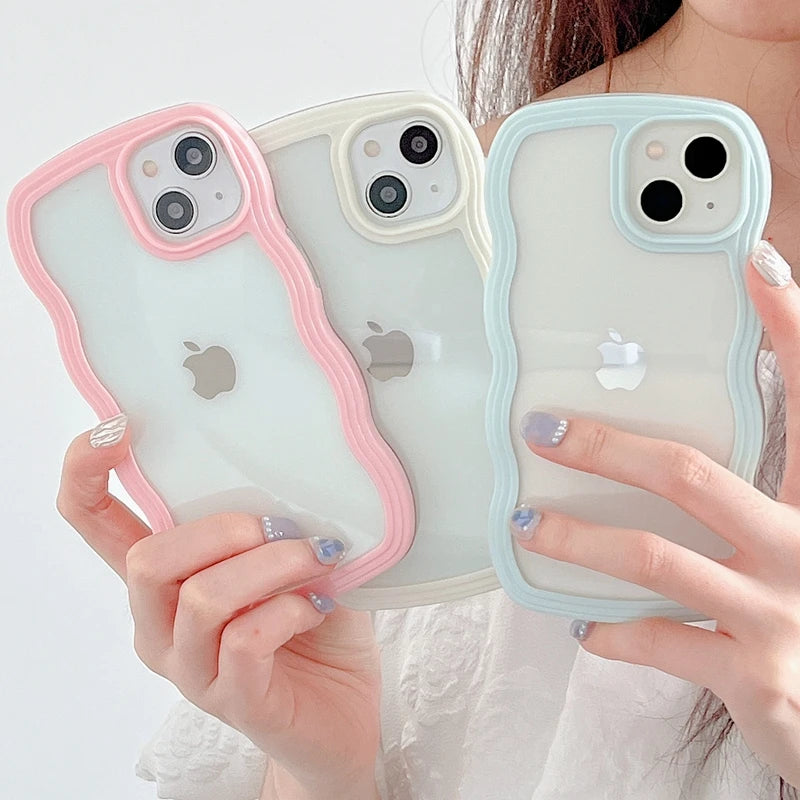 Soft Wavy Transparent Phone Case