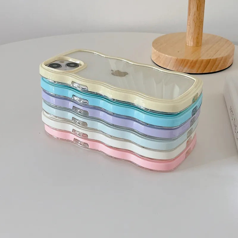 Soft Wavy Transparent Phone Case