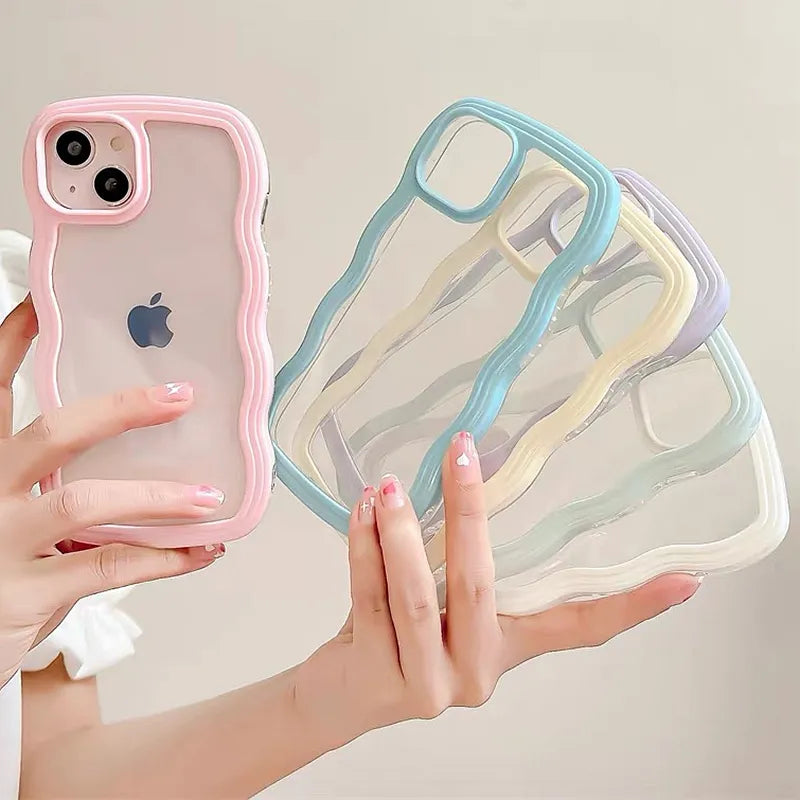 Soft Wavy Transparent Phone Case