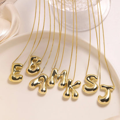 Chunky Bubble Letter Necklace