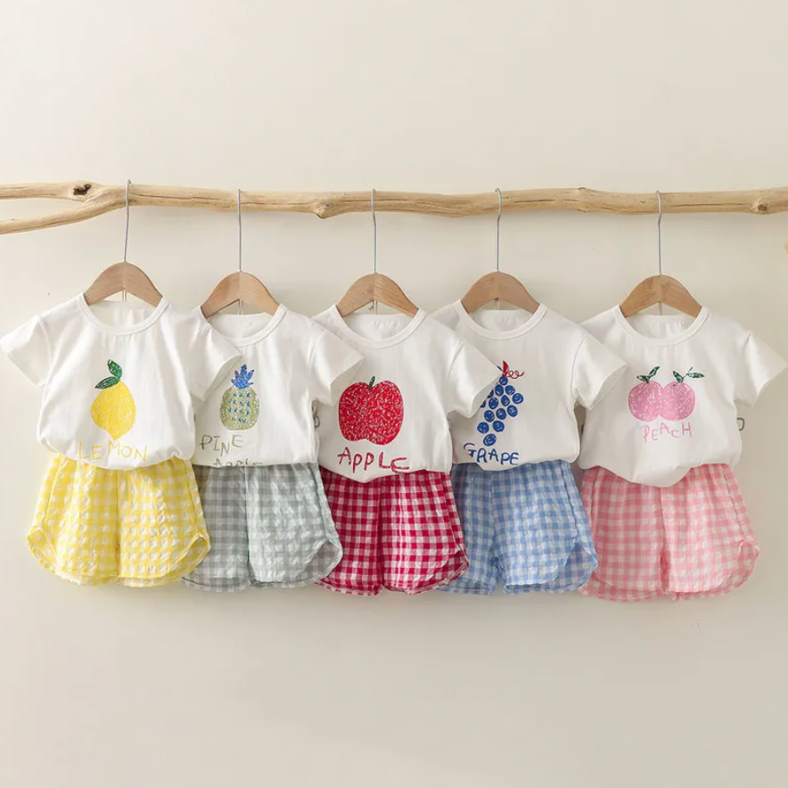 2-Piece Fruit T-Shirt & Short Set