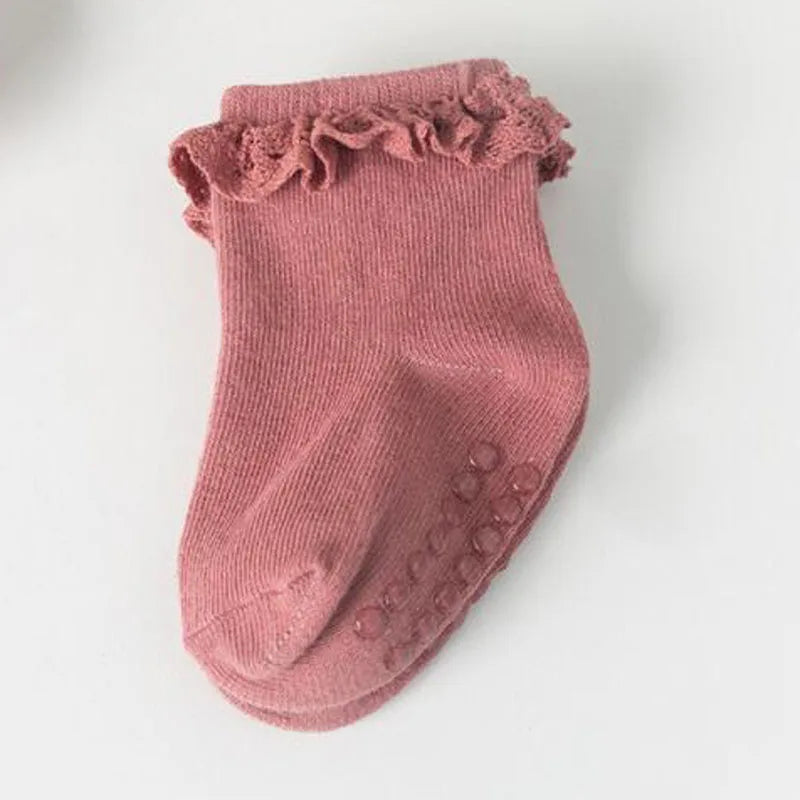 4 Pairs of Baby Cotton Socks (non slip)