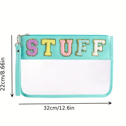 Chenille Letter Patch Pouch