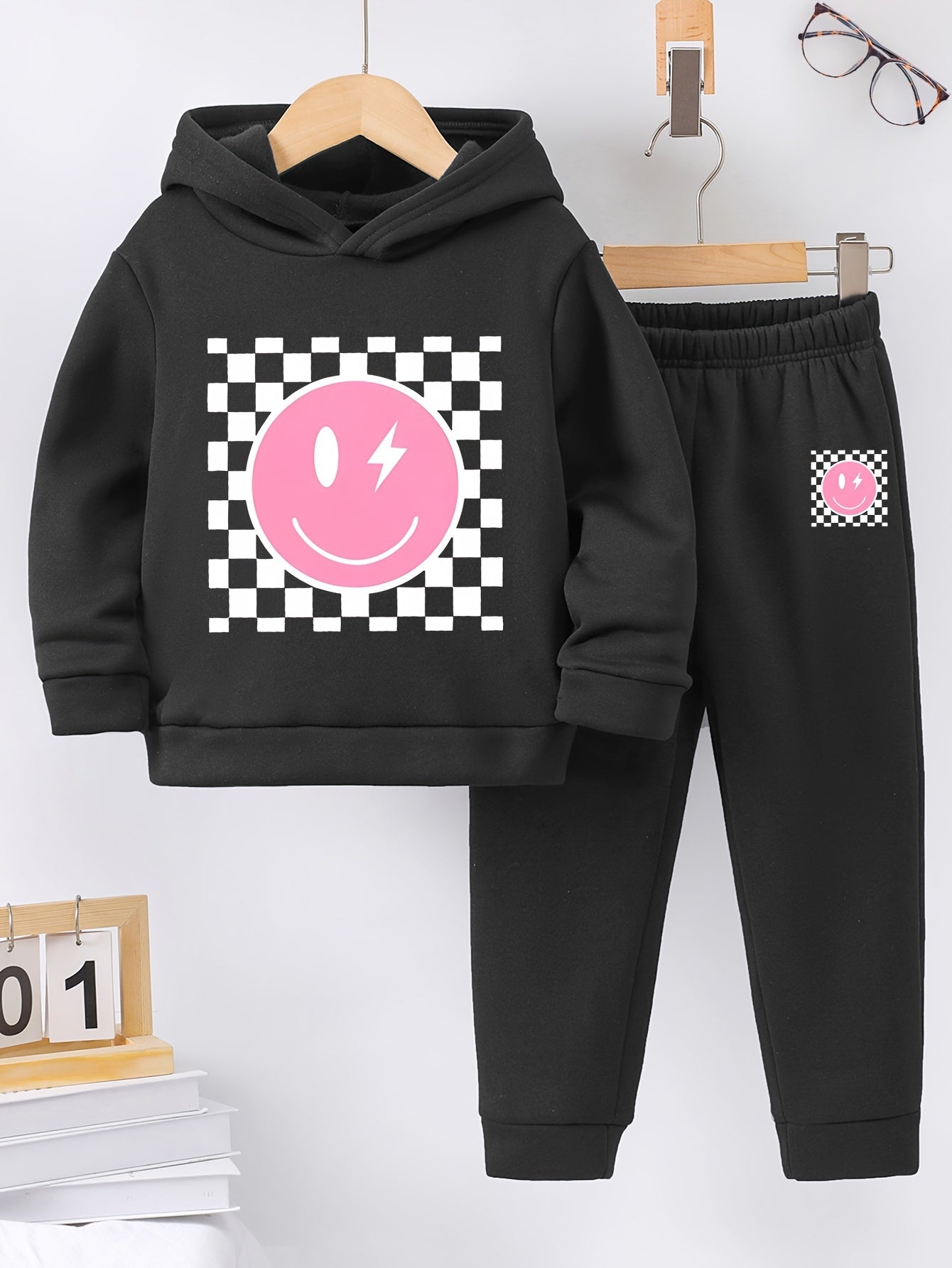 Smiley 2-Piece Fleece Lined Set