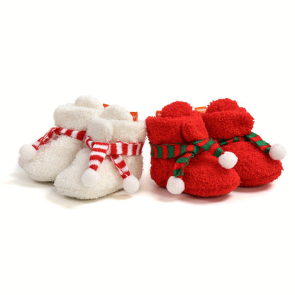 Winter Baby Scarf Slippers