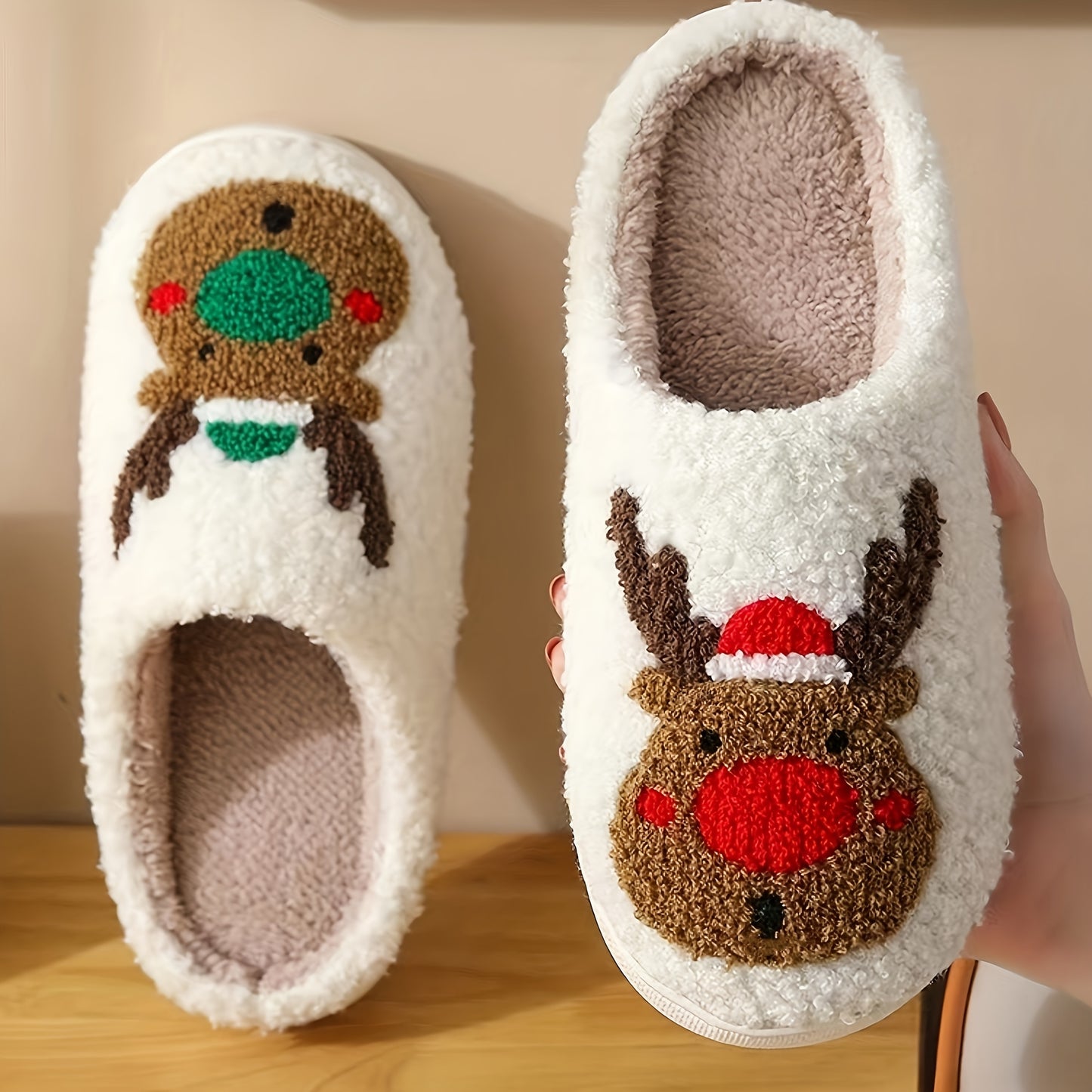 Oh Deer Plush Slippers